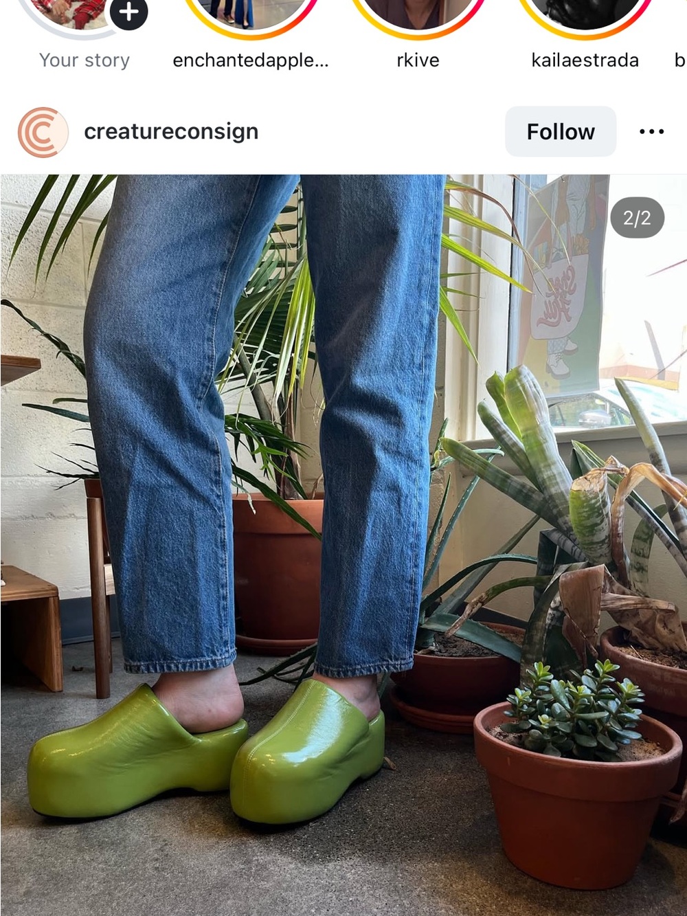 Simon Miller Platform Bubble Clogs in Kiwi Green Size 36 or US Size 6 $609 - Picture 2 of 11